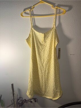 No Boundaries Pale Yellow Floral Cami Dress - New with Tags